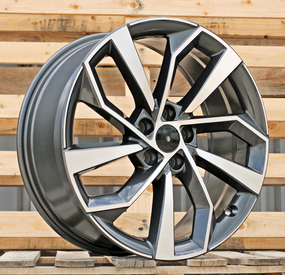 R19x8 5X112 ET 39 66.5 FBX507 Grey Polished (MG) For AUD (P2) (HYBRID FORGED)