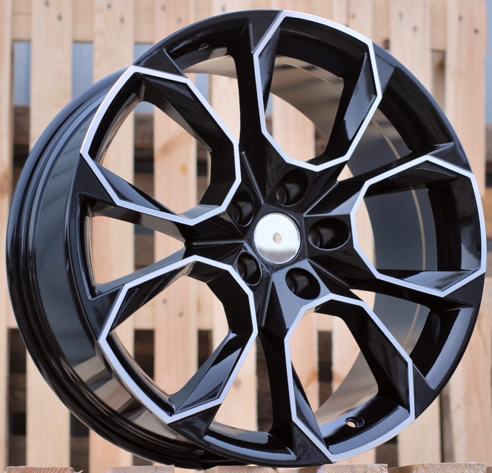 R18x8 5X112 ET 45 57.1 SK516 (IN5474) Black Polished (MB) For SKODA (Z5)