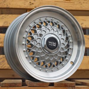 R13x6 8X100/114.3 ET 25 67.1 L1143 Silver+Polished Lip (SP) For RACIN (R) (BBS Style)