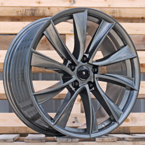 B2046_000000010238 R19x8.5 5X114.3 ET 35 64.1 B2046 (FBX460) Gun Metal (GM) For TESLA (P2) (HYBRID FORGED (Model 3))