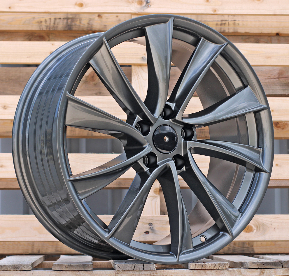 R19x8.5 5X114.3 ET 35 64.1 B2046 (FBX460) Gun Metal (GM) For TESLA (P2) (HYBRID FORGED (Model 3))