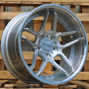 SSA01_000000006095 R18x10 5X120 ET 15 74.1 SSA01 (HX030) Silver+Polished Lip (SP) For HAXER (Z1+Z2) (Rear+Front)
