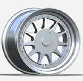 R15x7.5 4X100 ET 20 57.1 LU596 Silver+Polished Lip (SP) For RACIN (P1) (HARTGE Style)