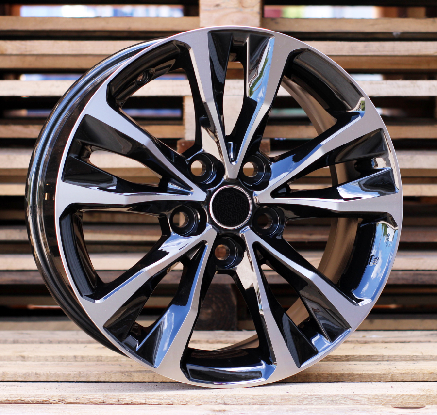 R17x7 5X100 ET 40 54.1 A5499 (FBX415) Black Polished (MB) For TOYOT (P2) (HYBRID FORGED)