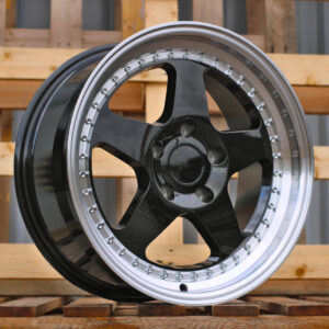 HE750_000000008280 R17x8 5X120 ET 34 72.6 HE750 Black+Polished Lip (BLPL) For BMW (P1)
