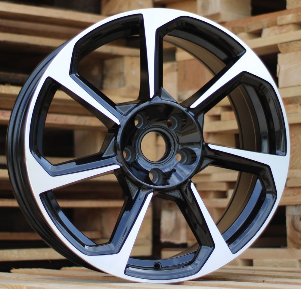 R18x8 5X112 ET 34 57.1 B5213 (A7052) Black Polished (MB) For AUD (P)