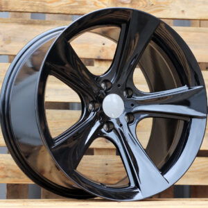 BK086_000000000462 R18x8.5 5X120 ET 20 74.1 BK086 Black (BL) For BMW (Z7+P) (Rear+Front)