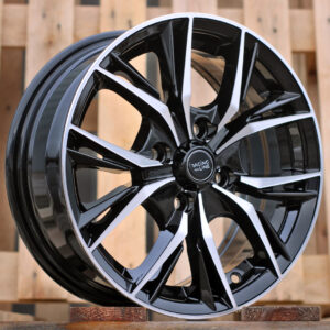 R14x6 4X100 ET 40 60.1 B5400 Black Polished (MB) For RACIN (R)