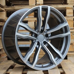 BY588_000000006582 R19x8.5 5X120 ET 30 72.6 BY588 (DLJ588) Grey Polished+Powder Coating (MGPC) For BMW (K4) ((AKC 80 Eur))