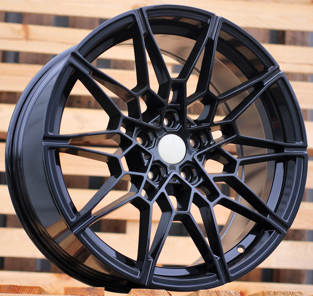 R19x8 5X112 ET 25 66.6 B1674 (H3143F) Black (BL) For BMW (A) (HYBRID FORGED Rear+Front)