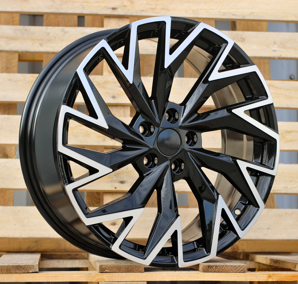 R19x8 5X112 ET 44 57.1 FBX423 Black Polished (MB) For SKODA (M) (HYBRID FORGED)