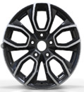 R17x7.5 5X112 ET 45 57.1 H593 Black Partial Polished (BP) For SKODA (K3)