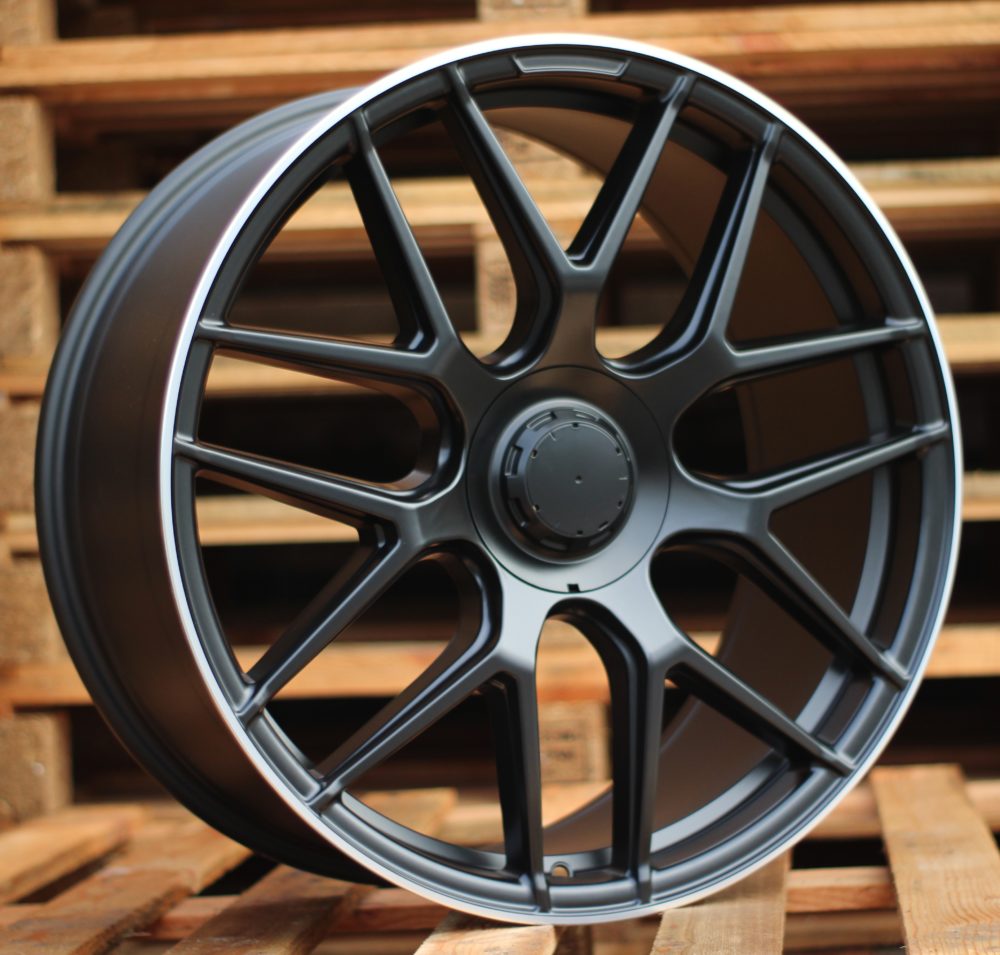 R20x9.5 5X130 ET 35 84.1 B5318 (FBX491) Black Half Matt+Polished Lip (BLHMPL) For MER (K7+Z6) (HYBRID FORGED)