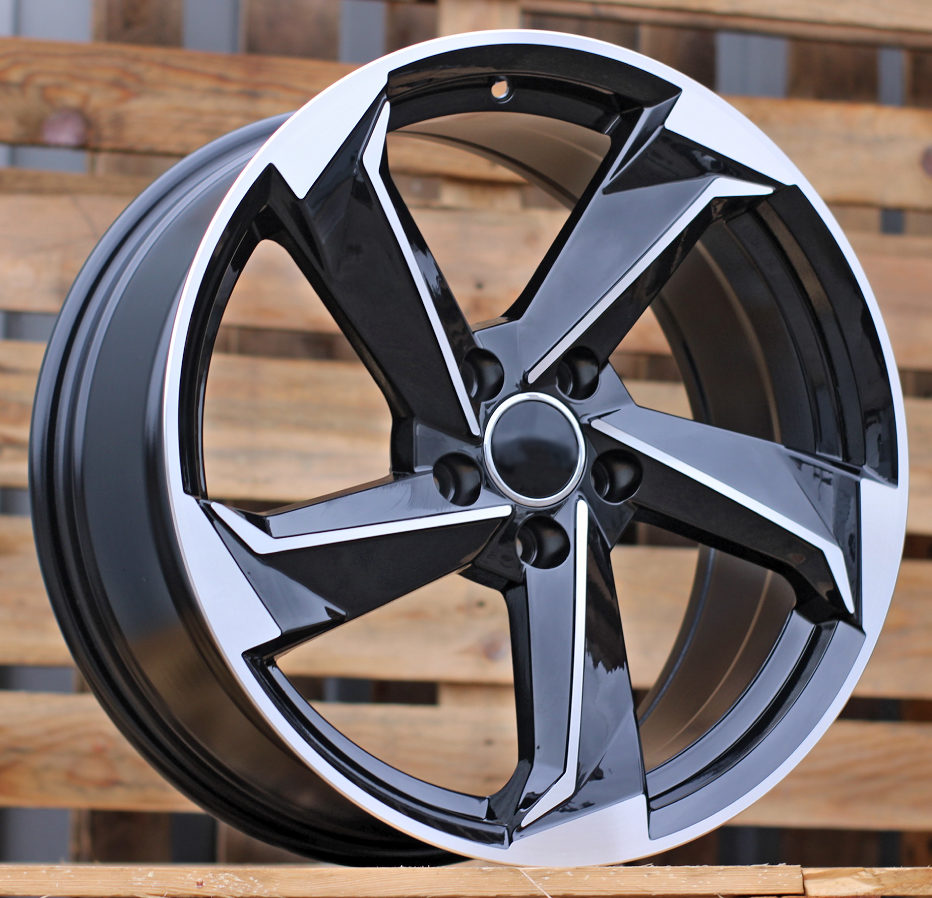 R17x7.5 5X112 ET 45 66.5 B5185 Black Polished (MB) For AUD (L5+R)