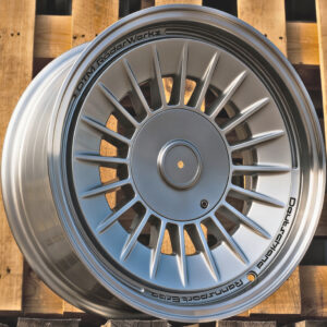 R16x8 4X100 ET 20 57.1 Y1085 Silver Shining+Polished Lip (SSPL) For BMW (P) (HYBRID FORGED)