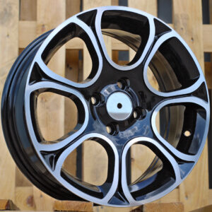R15x6 4X98 ET 35 58.1 B5164 Black Polished (MB) For FIAT (K4)