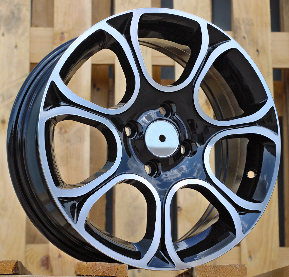 R15x6 4X98 ET 35 58.1 B5164 Black Polished (MB) For FIAT (K4)