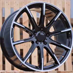R18x8 5X112 ET 40 66.6 FE236 (IN01016F) Black Polished (MB) For MER (Z6) (HYBRID FORGED BRABUS Style)