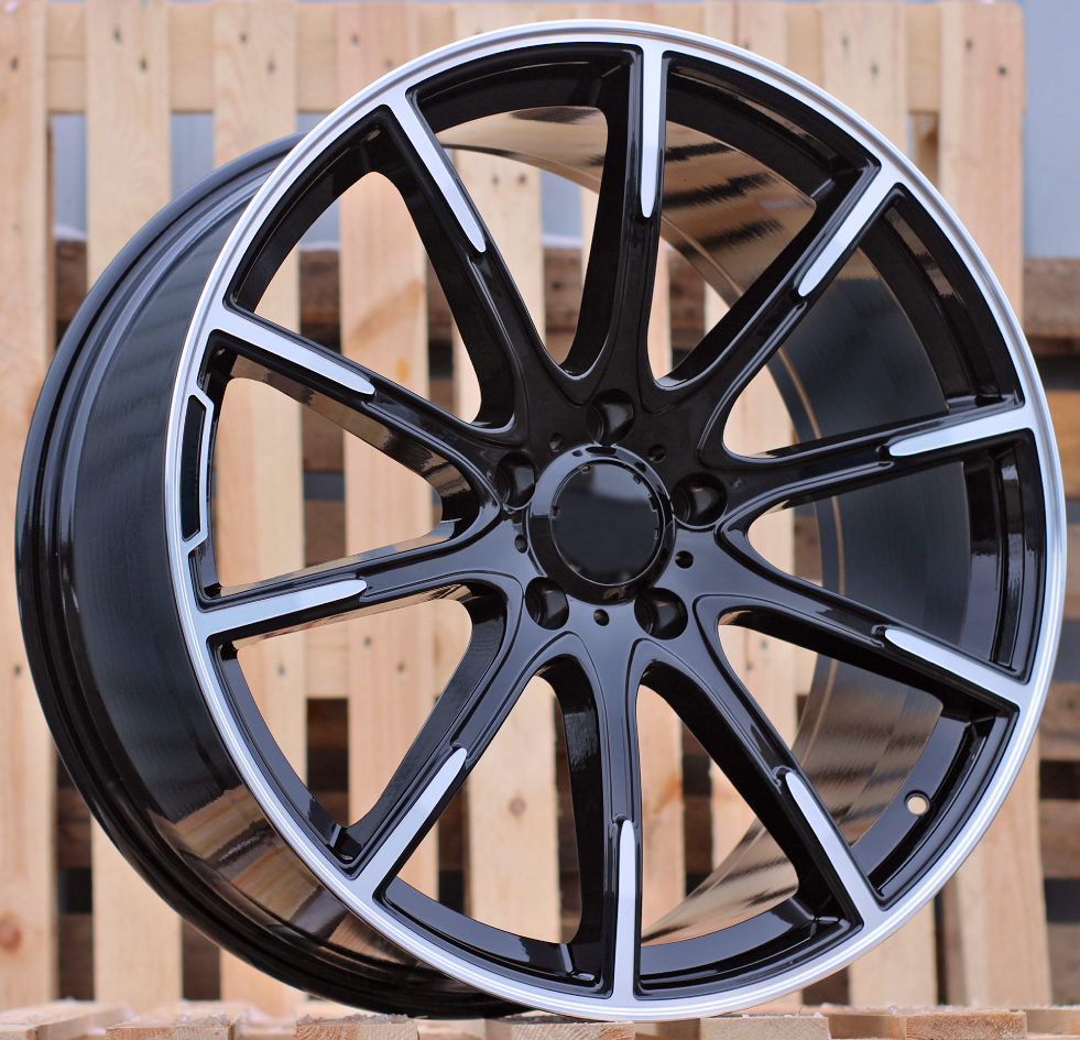 R21x10 5X130 ET 33 84.1 FE236 (HE1037) Black Polished (MB) For MER (P2) (Style New BRABUS)