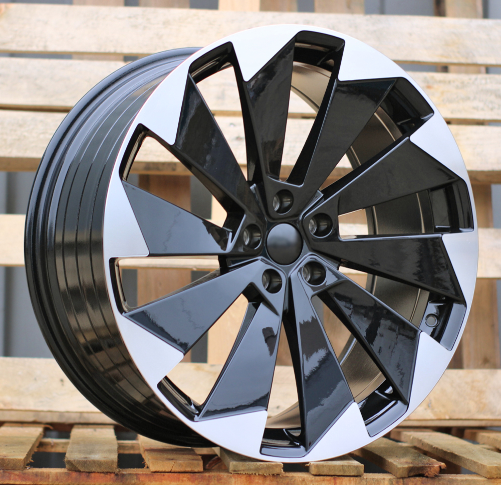 R18x8 5X112 ET 45 57.1 I1141 (YF1153) Black Polished (MB) For SKODA (P1) (HYBRID FORGED)