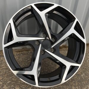 R18x8 5X112 ET 44 57.1 XE182 (FBX284) Black Polished (MB) For VW (Z6) (HYBRID FORGED)