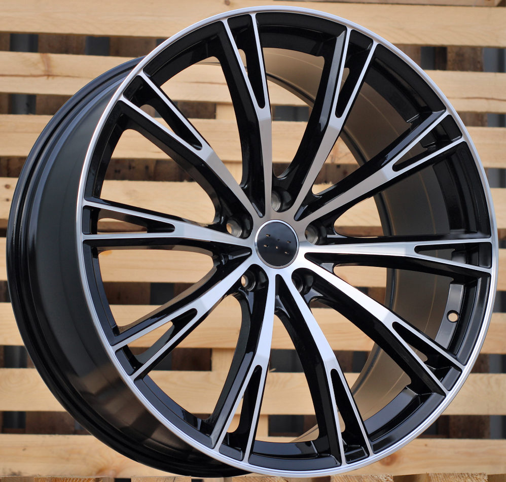 R18x8 5X112 ET 40 66.5 H5060 (FBX006) Black Polished (MB) For AUD (Z3) (HYBRID FORGED Style ABT)