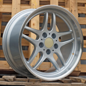 R17x8 5X120 ET 13 74.1 FBX121 (B2055-FF) Silver+Polished Lip (SP) For BMW (Z3) (HYBRID FORGED Rear+Front)
