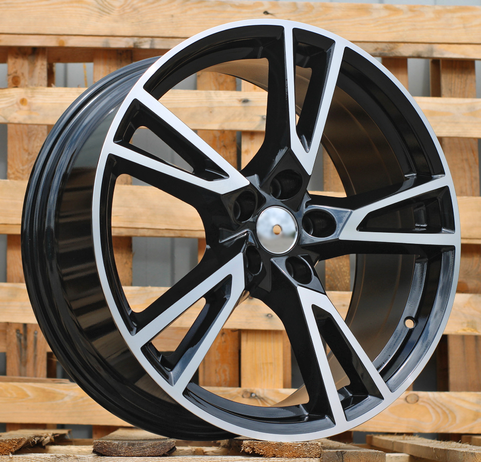 R19x8 5X112 ET 39 66.5 A043 Black Polished (MB) For AUD (P2) ((AKC 110 Eur))
