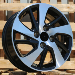 F0458_000000004486 R15x5.5 4X100 ET 45 54.1 F0458 (SW121) Black Polished (MB) For TOYOT (P1)