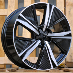 R18x7.5 5X108 ET 44 65.1 Y1187F Black Polished (MB) For PEUG (K4) (NEW Design Full Spokes)