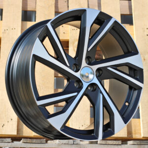 R18x8 5X108 ET 45 63.3 FE183 (YF5772) Black Polished Half Matt (MBHM) For VOLVO (Z3+Z7) (HYBRID FORGED)