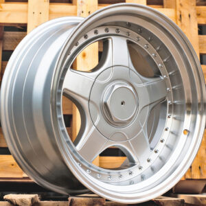 R17x10 5X120 ET 20 74.1 7813R Silver+Polished Lip (SP) For BMW (Z7) (BBS Style Rear+Front)