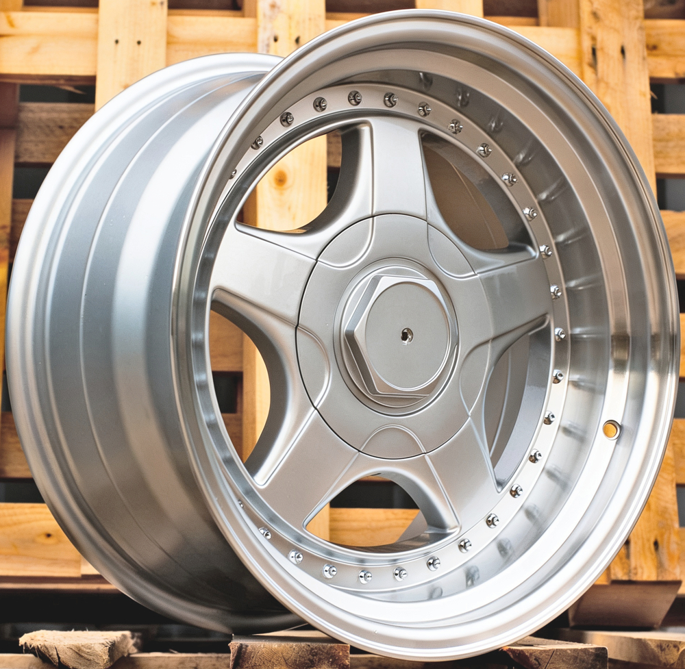 R17x10 5X120 ET 20 74.1 7813R Silver+Polished Lip (SP) For BMW (Z7) (BBS Style Rear+Front)