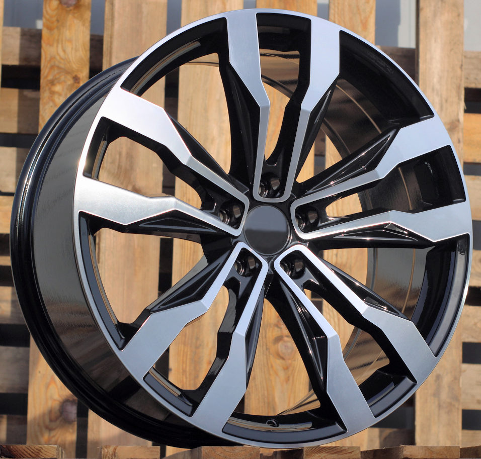 R21x9 5X112 ET 31 66.6 B5333 (IN5389) Black Polished (MB) For VW (K8+P2) (New TOUAREG)