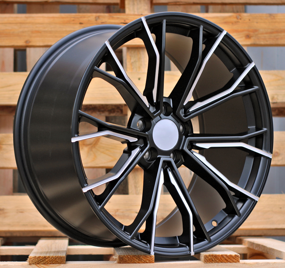 R19x8.5 5X112 ET 25 66.56 A5385 (XFE290) Black Half Matt (BLHM) For BMW (P2) (Rear+Front)