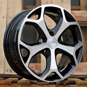 BK386_000000005274 R16x6.5 5X108 ET 50 63.4 BK386 Black Polished (MB) For FORD (K2+L2)
