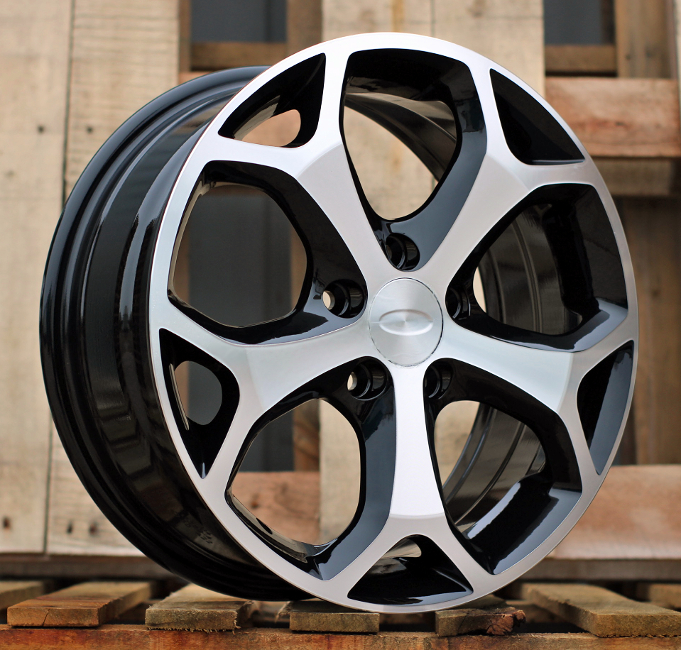 R15x6.5 4X108 ET 47.5 63.4 BK386 Black Polished (MB) For FORD (P)