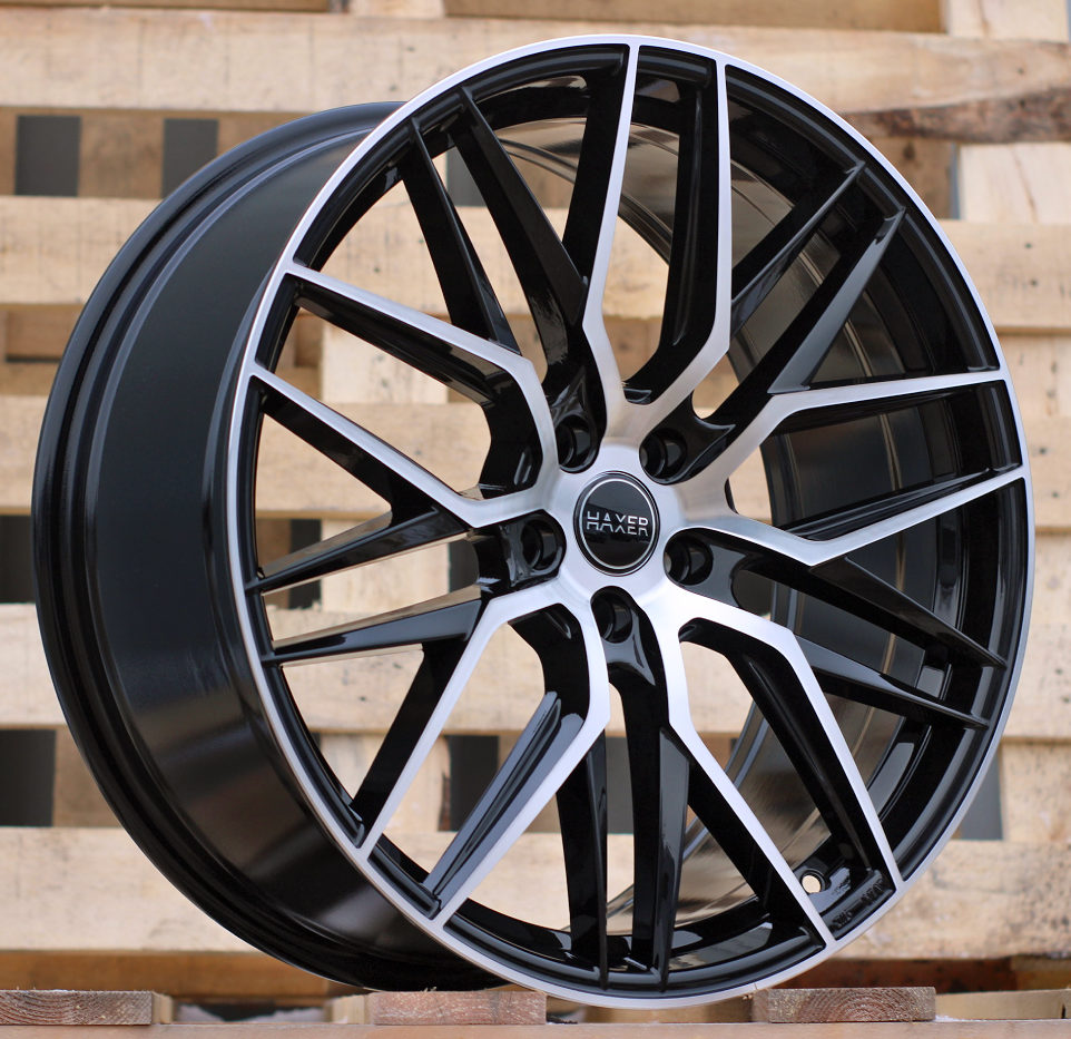 R18x8 5X114.3 ET 40 73.1 HX035 (B5902) Black Polished (MB) For HAXER (K4+P+K2)