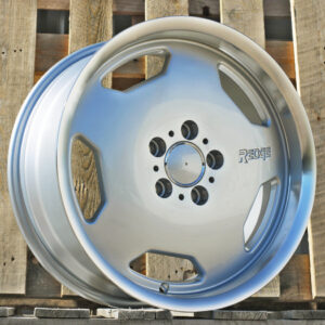 R17x7.5 5X112 ET 25 66.6 BK632 Silver+Polished Lip (SP) For MER (R) (REDGE ENGRAVE)