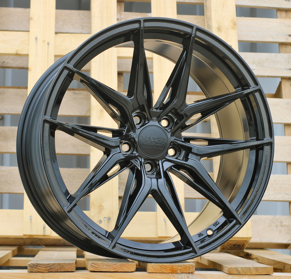 R18x8 5X112 ET 35 66.5 HX036 (IN3614F) Black (BL) For HAXER (Z6) (HYBRID FORGED)