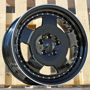 B5852_000000009994 R18x9 5X112 ET 35 66.6 B5852 (FBX455) Black+Polished Lip (BLPL) For MER (Z7) (MONOBLOCK Style HYBRID FORGED)