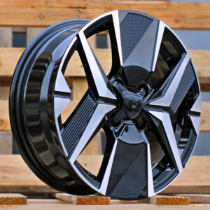 R16x6.5 4X108 ET 32 65.1 Y1256 Black Polished (MB) For PEUG (R+D5) (NEW Model)