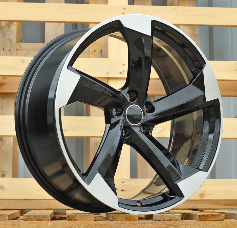 R17x7.5 5X112 ET 40 66.5 H3388F Black Polished (MB) For AUD (M) (HYBRID FORGED)