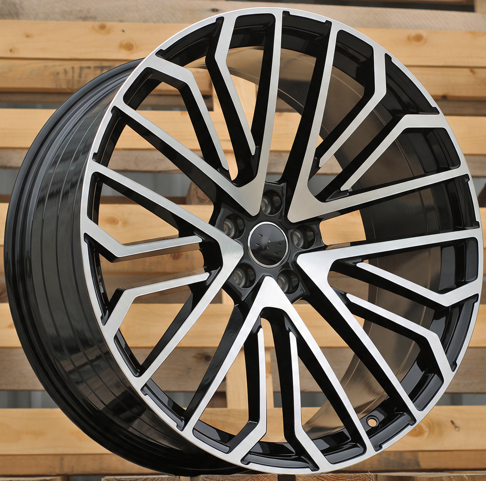 R21x8.5 5X112 ET 34 66.5 3S1261 (YF0434) Black Polished (MB) For AUD (K7+P2+Z4) (HYBRID FORGED)