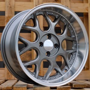 FR762_000000003823 R17x8.5 3X112 ET 20 57.1 FR762 Gun Metal+Polished Lip (GMPL) For SMART (R) (BRABUS Style (AKC 55 Eur)Front+Rear)