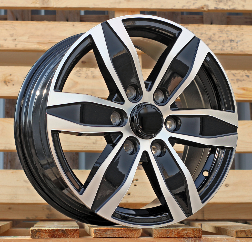 R16x7 6X130 ET 50 84.1 YF6153 Black Polished (MB) For MER (M) (HYBRID FORGED (max 1200kg))