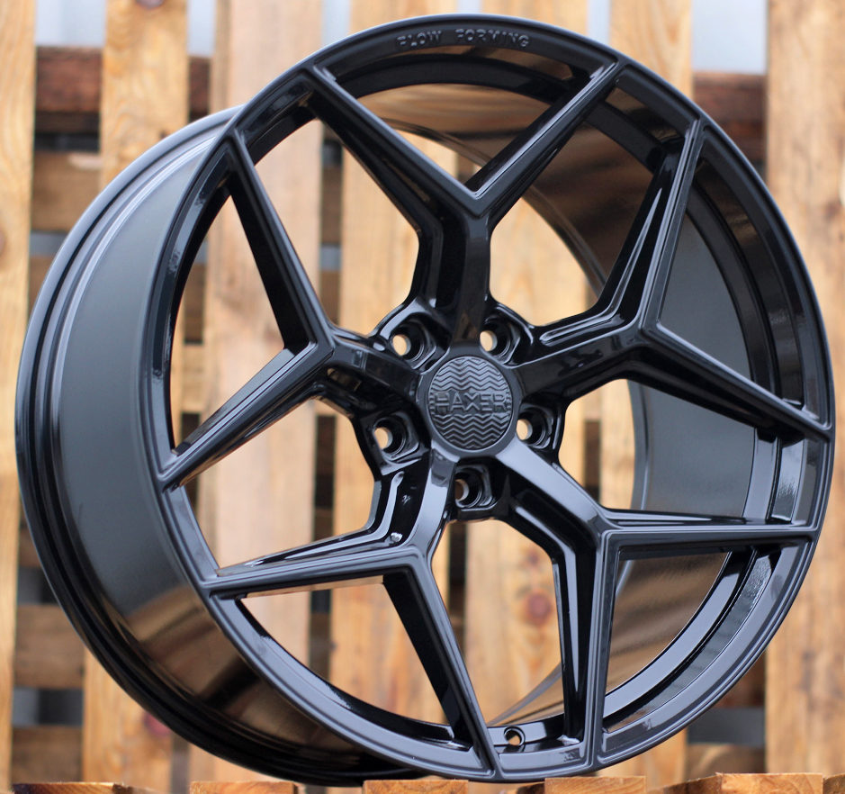 R20x8.5 5X112 ET 40 66.5 HX04F Black (BL) For HAXER (K4+K2) (HYBRID FORGED (Max Load 815kg.))