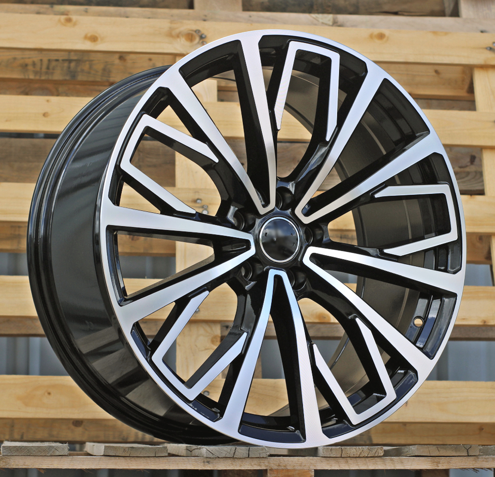 R18x8 5X112 ET 39 66.5 B1453 (FE186) Black Polished (MB) For AUD (P1)