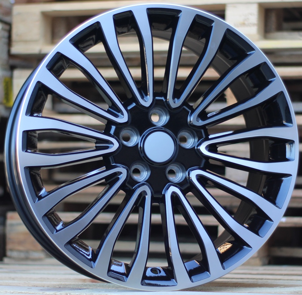 R18x8 5X108 ET 50 63.4 A1340 (INS0181) Black Polished (MB) For FORD (Z3)