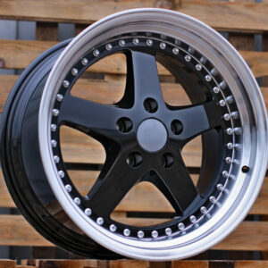 B1161_000000001514 R18x8.5 5X120 ET 30 72.6 B1161 Black+Polished Lip (BLPL) For BMW (Z6) (REAR+FRONT)